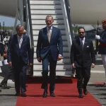 Rey de España, Felipe VI, llega a Santo Domingo para la investidura de Abinader