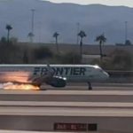 Avión de Frontier Airlines se incendia durante aterrizaje forzoso en Las Vegas