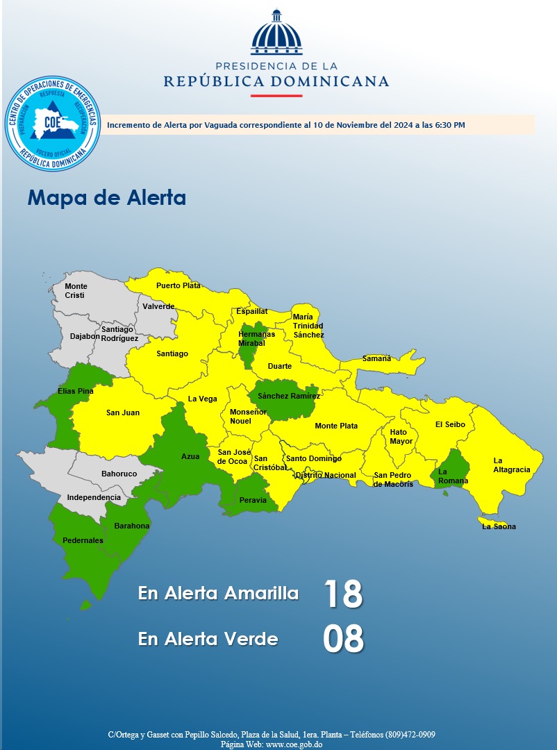 18-provincias-en-alerta-amarilla-y-ocho-en-verde-por-incidencia-de-vaguada-y-onda-tropical